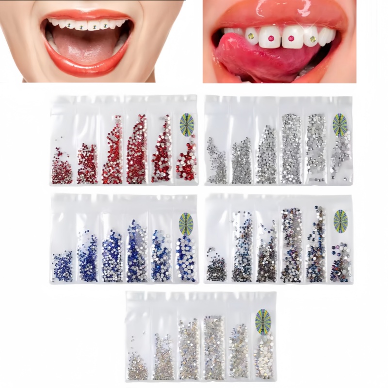Tooth Gem Kit - 1 مجموعة الأسنان الأحجار الكريمة الديكور