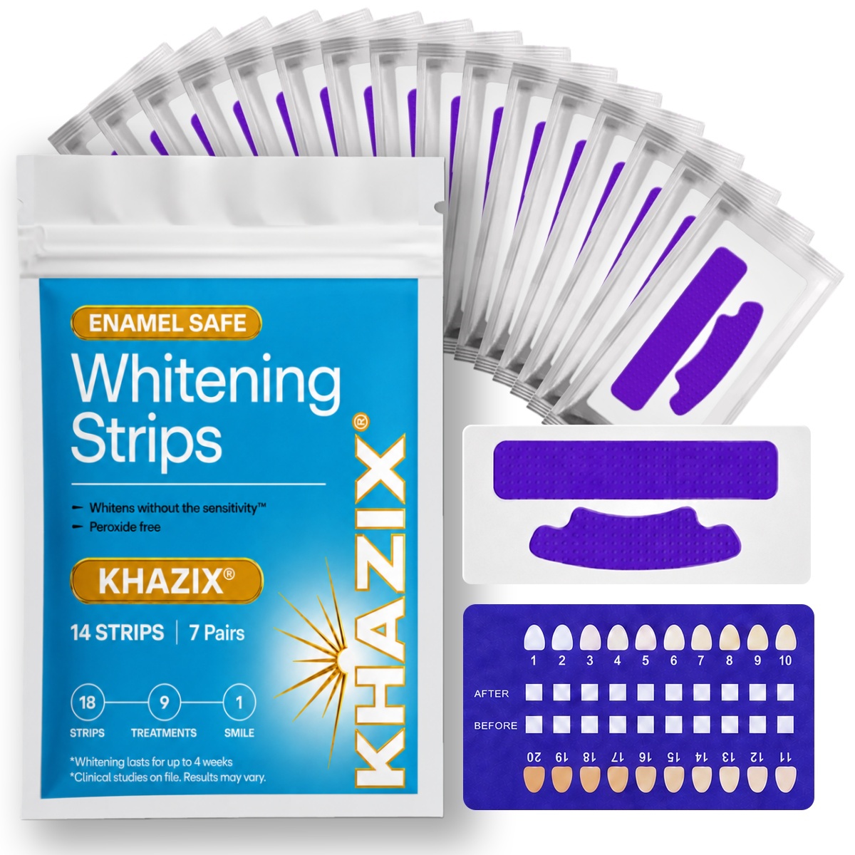 Teeth Whitening Street - 7 أزواج من شرائط تبييض الأسنان