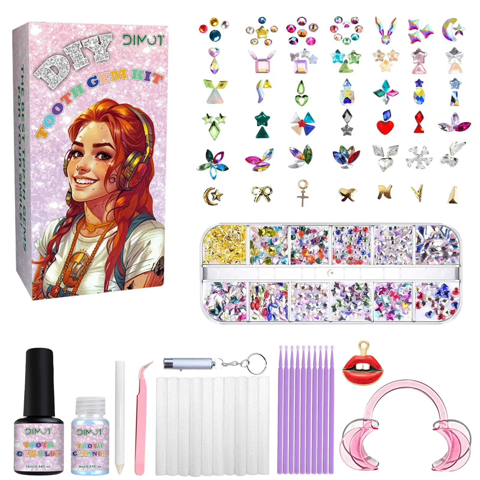 Tooth Gem Kit - طقم مجوهرات الأسنان لتقوم بها بنفسك