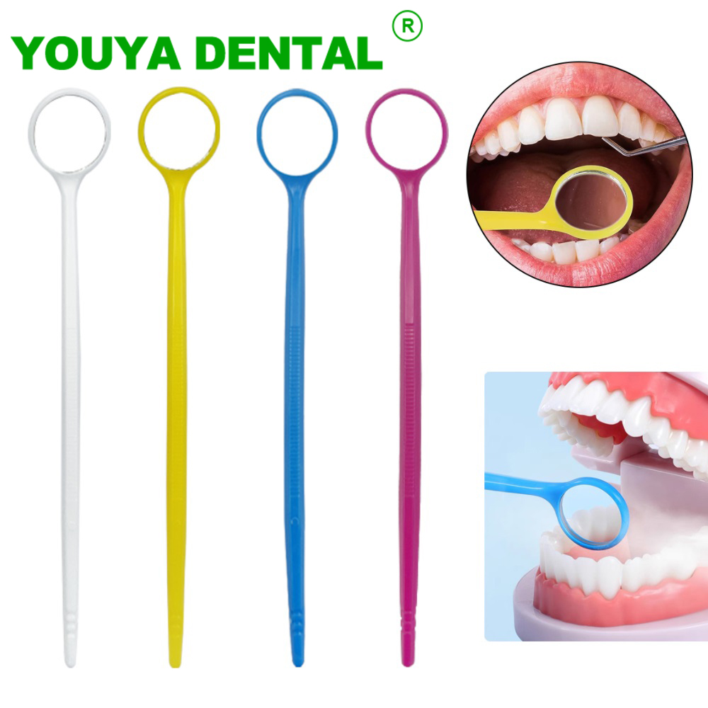 Whitening Teeth Dentist - مرآة أسنان بلاستيكية للاستعمال مرة واحدة