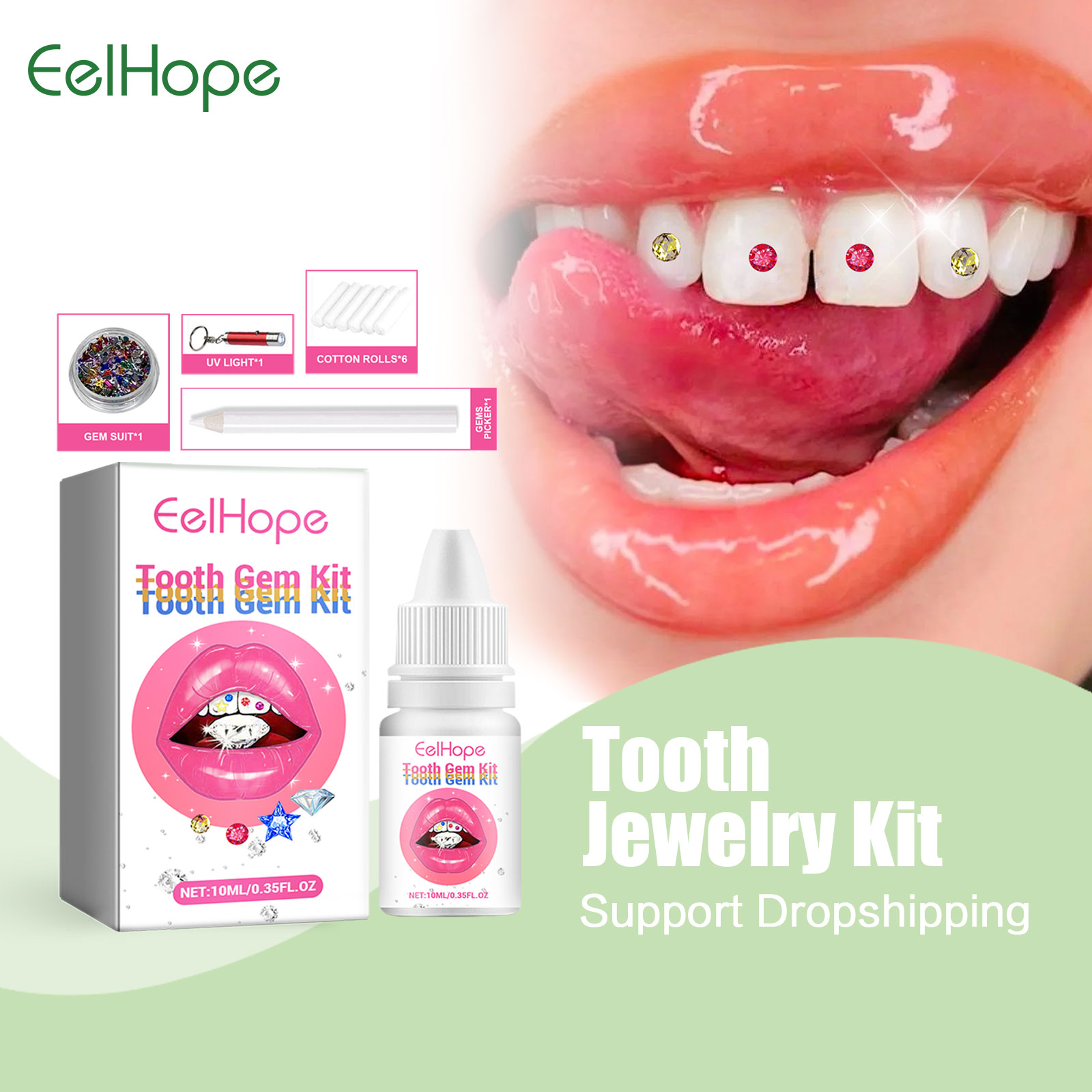 Tooth Gem Kit - لتقوم بها بنفسك الأسنان الأحجار الكريمة