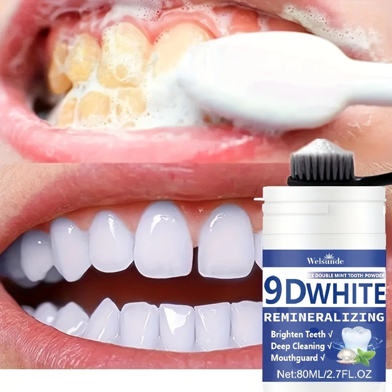 Teeth Whitening Lab - مسحوق أسنان 9D أبيض لإعادة ترسيب