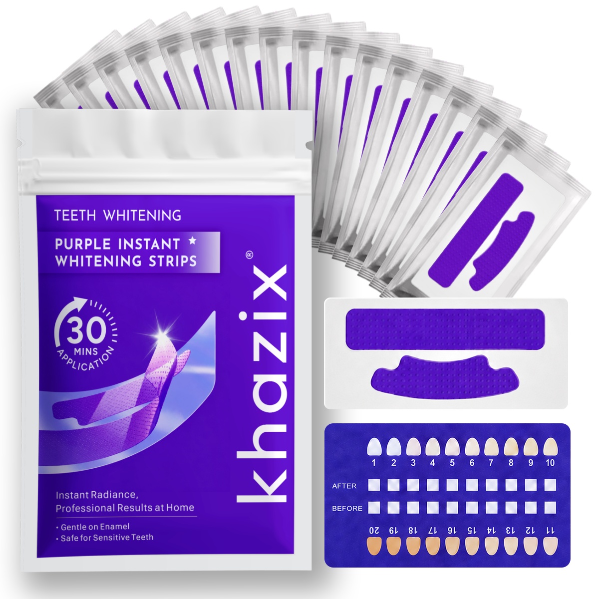 Teeth Whitening Street - 1/7 أزواج من شرائط تبييض الأسنان