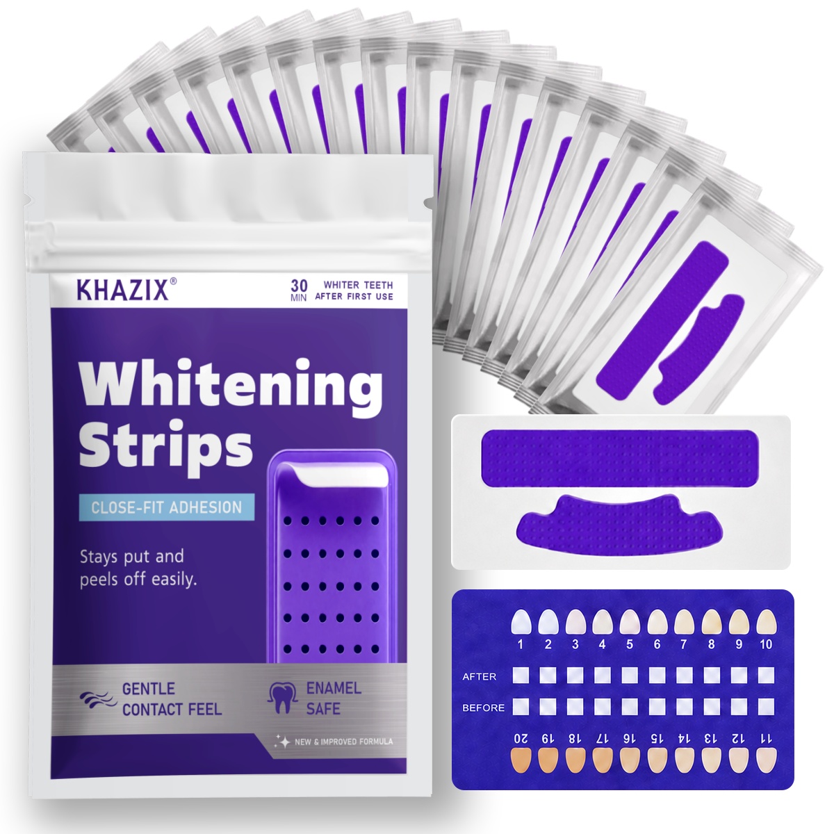 Teeth Whitening Street - 7 قطع من شرائط تبييض الأسنان