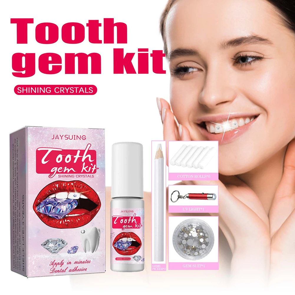 Tooth Gem Kit - مجموعة أحجار كريمة الأسنان مع غراء