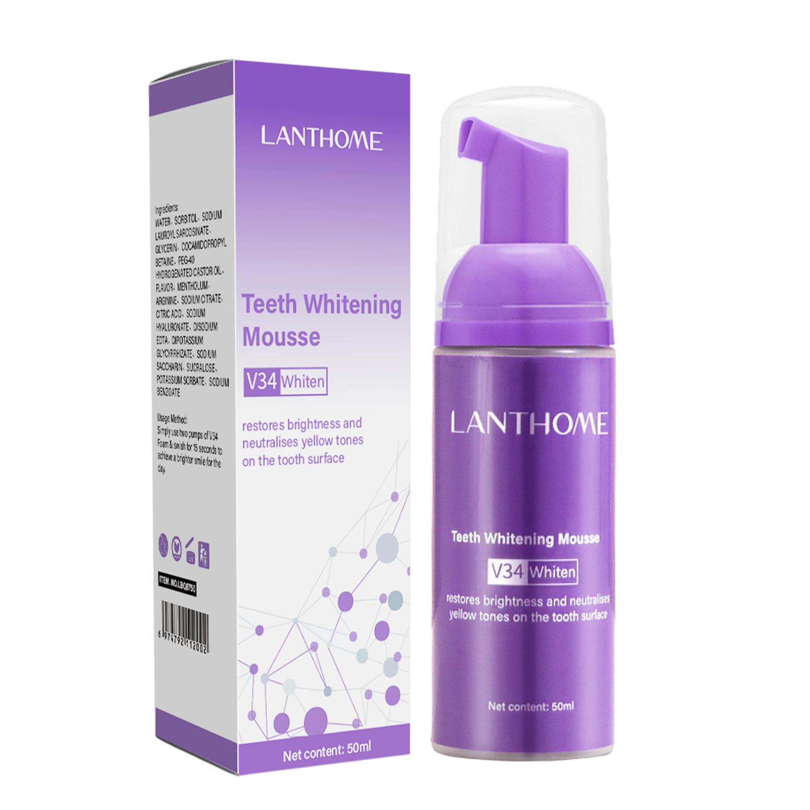 معجون أسنان V34 موس لتنظيف الأ - مراجعة Teeth Whitening Mousse وسعره