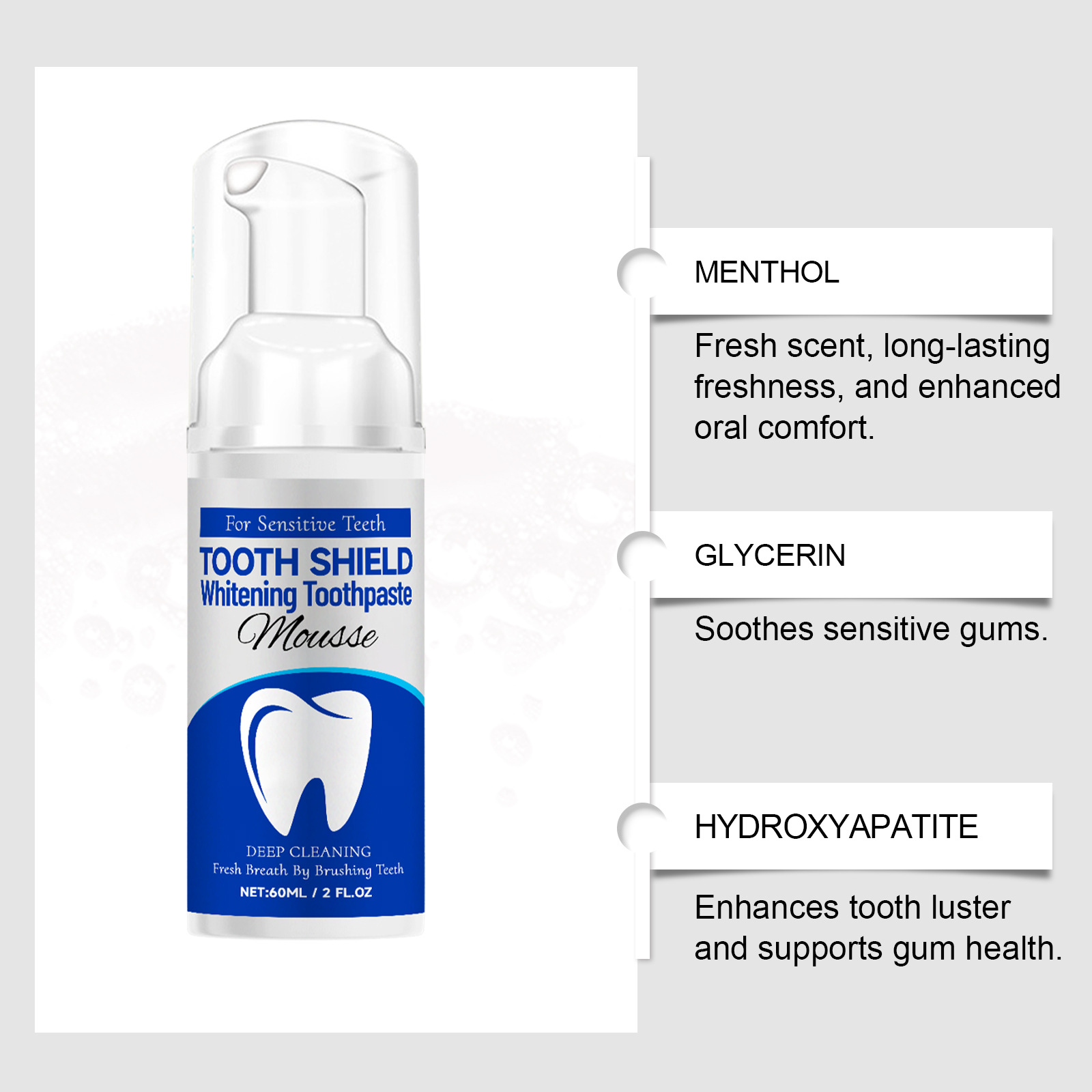 معجون أسنان مبيض بالهيدروكسي أ - مراجعة Teeth Whitening Mousse وسعره