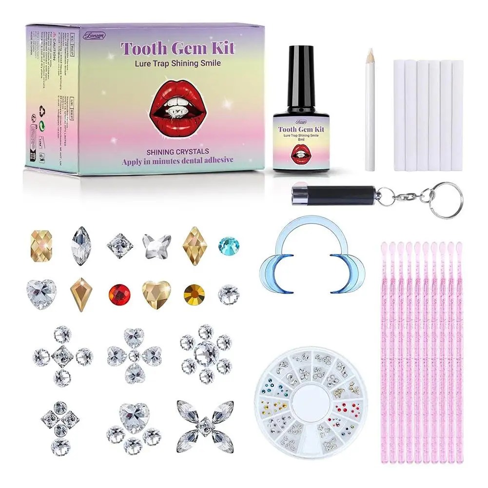 طقم مجوهرات الأسنان DIY: أحجار - مراجعة Tooth Gem Kit وسعره