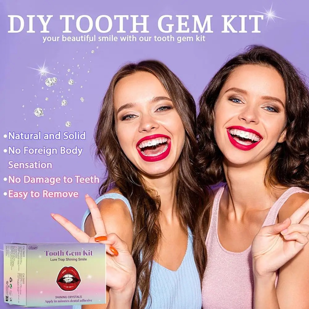 طقم مجوهرات الأسنان DIY: أحجار - مراجعة Tooth Gem Kit وسعره