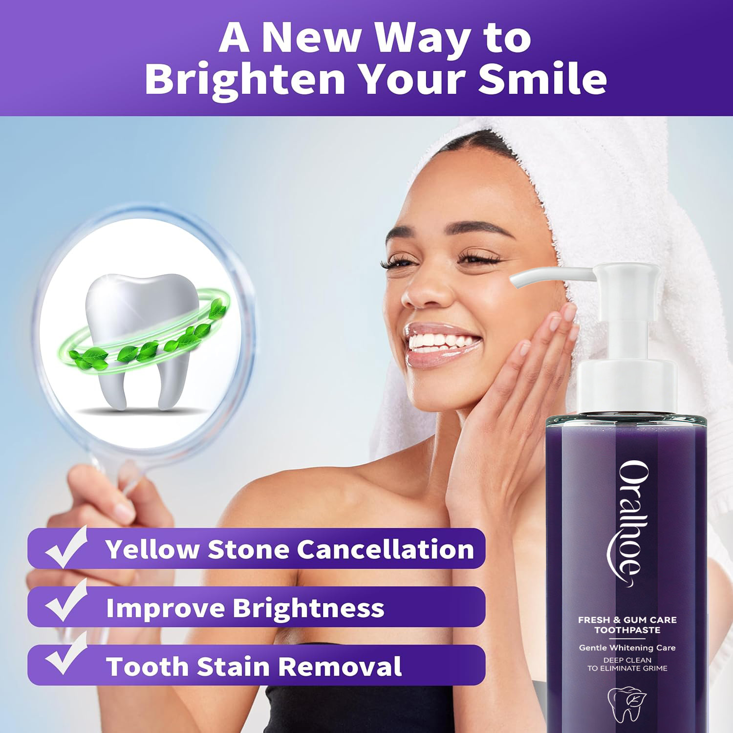 معجون أسنان أرجواني لتبييض الأ - مراجعة Teeth Whitening Mousse وسعره