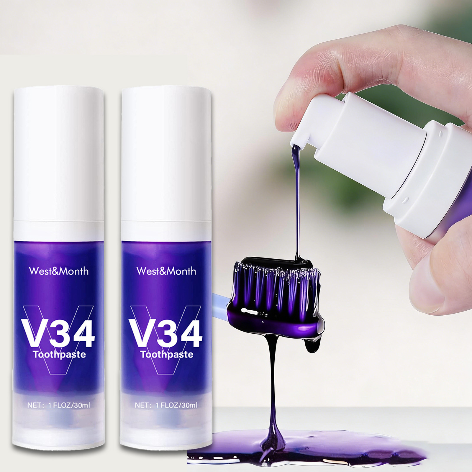 معجون أسنان مبيض الأسنان V34 3 - مراجعة Teeth Whitening Mousse وسعره