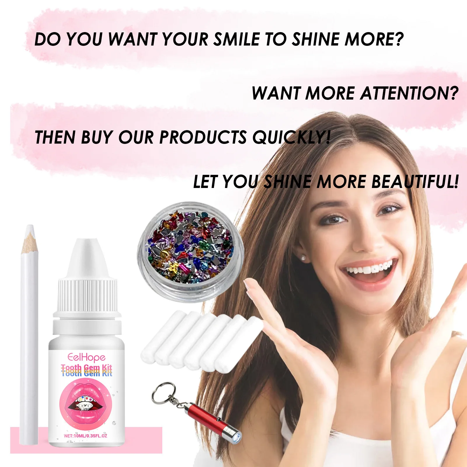 طقم مجوهرات الأسنان للتركيب ال - مراجعة Tooth Gem Kit وسعره