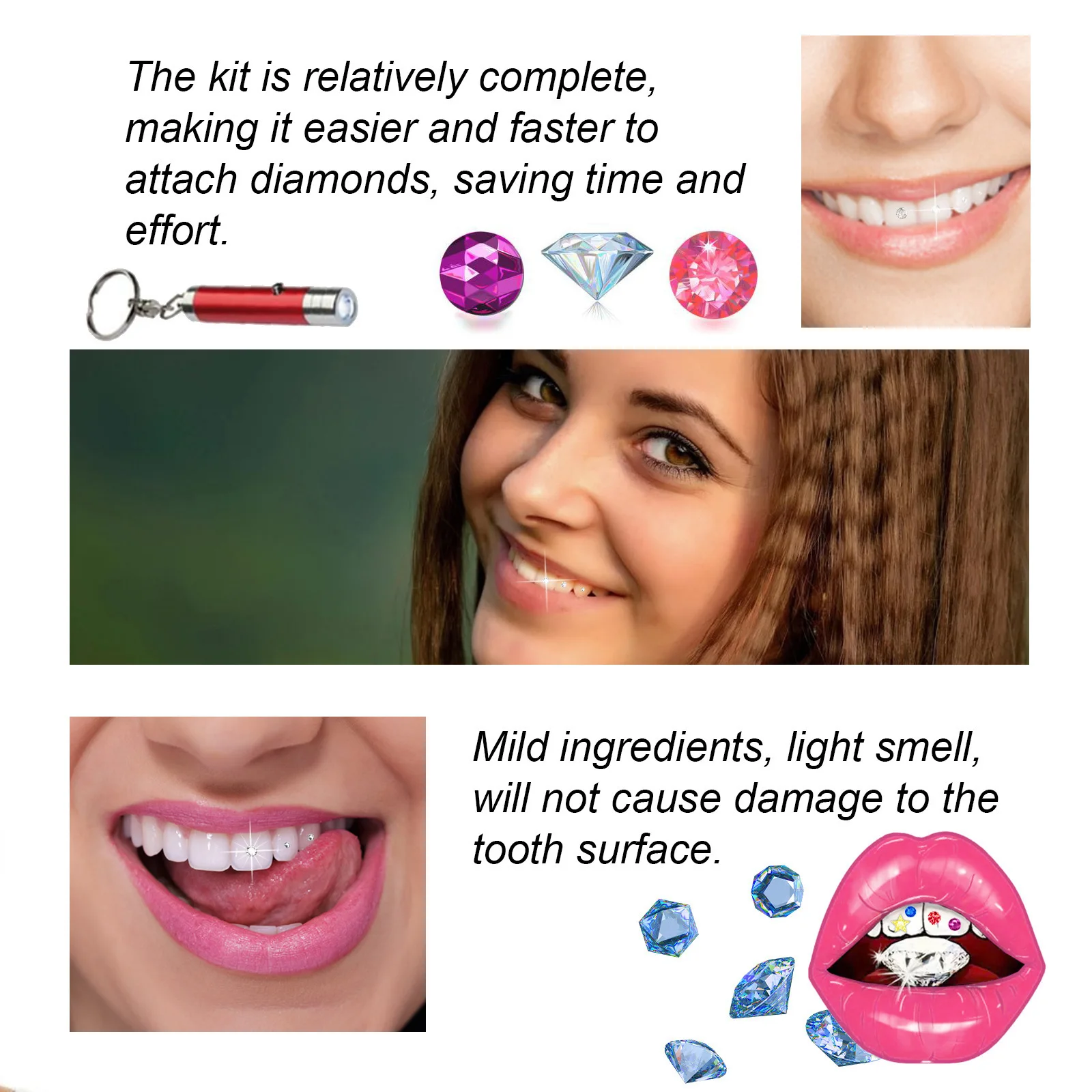 طقم مجوهرات الأسنان للتركيب ال - مراجعة Tooth Gem Kit وسعره