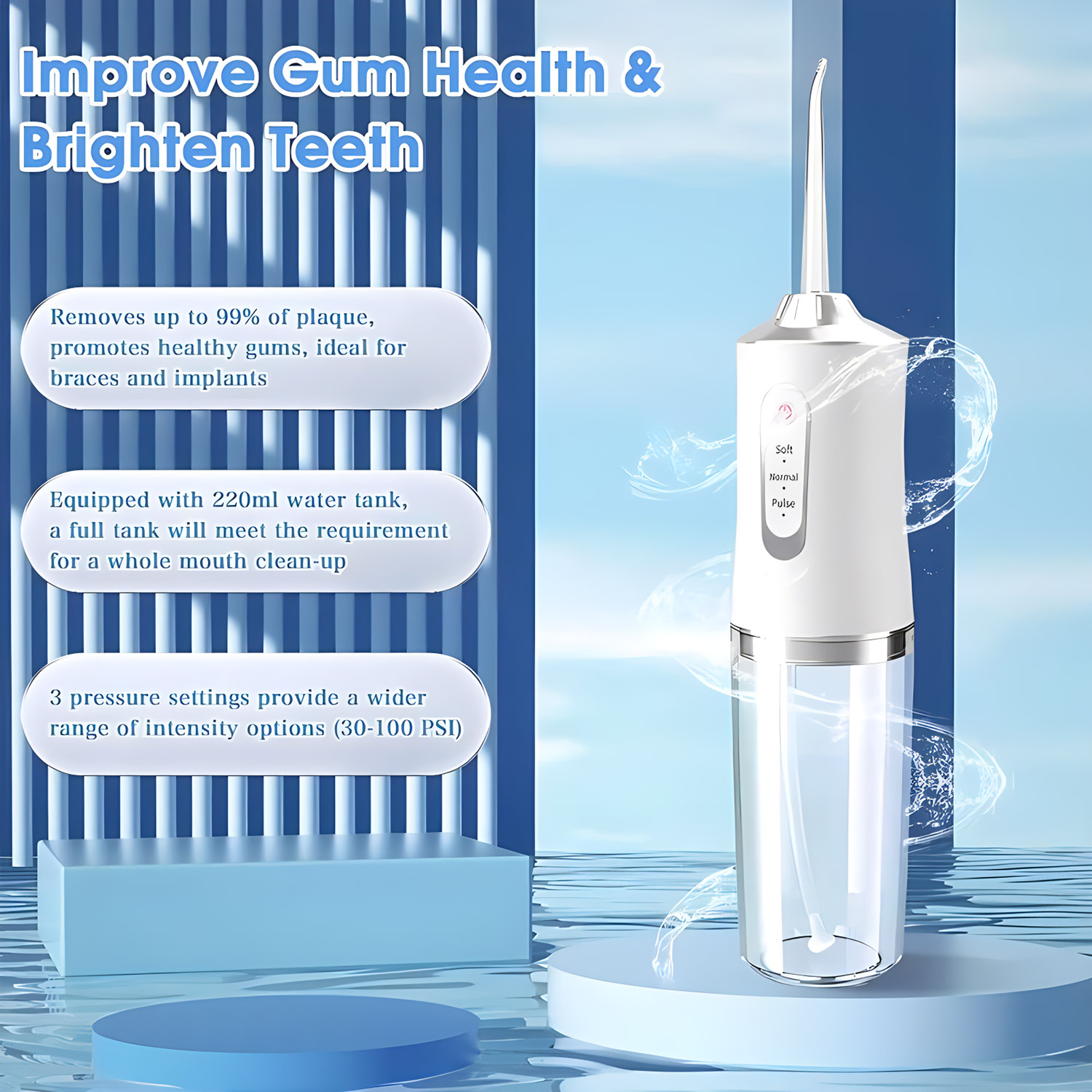 جهاز تنظيف الأسنان المحمول قاب - مراجعة Water Flosser Cordless وسعره