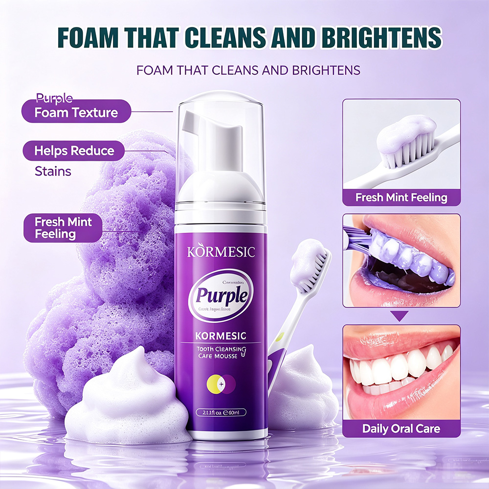 رغوة تبييض الأسنان البنفسجية V - مراجعة Teeth Whitening Mousse وسعره