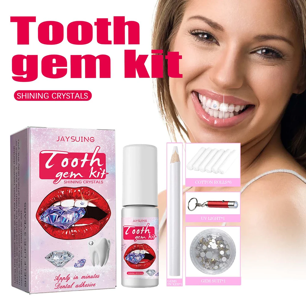 مجموعة أحجار كريمة الأسنان مع  - مراجعة Tooth Gem Kit وسعره