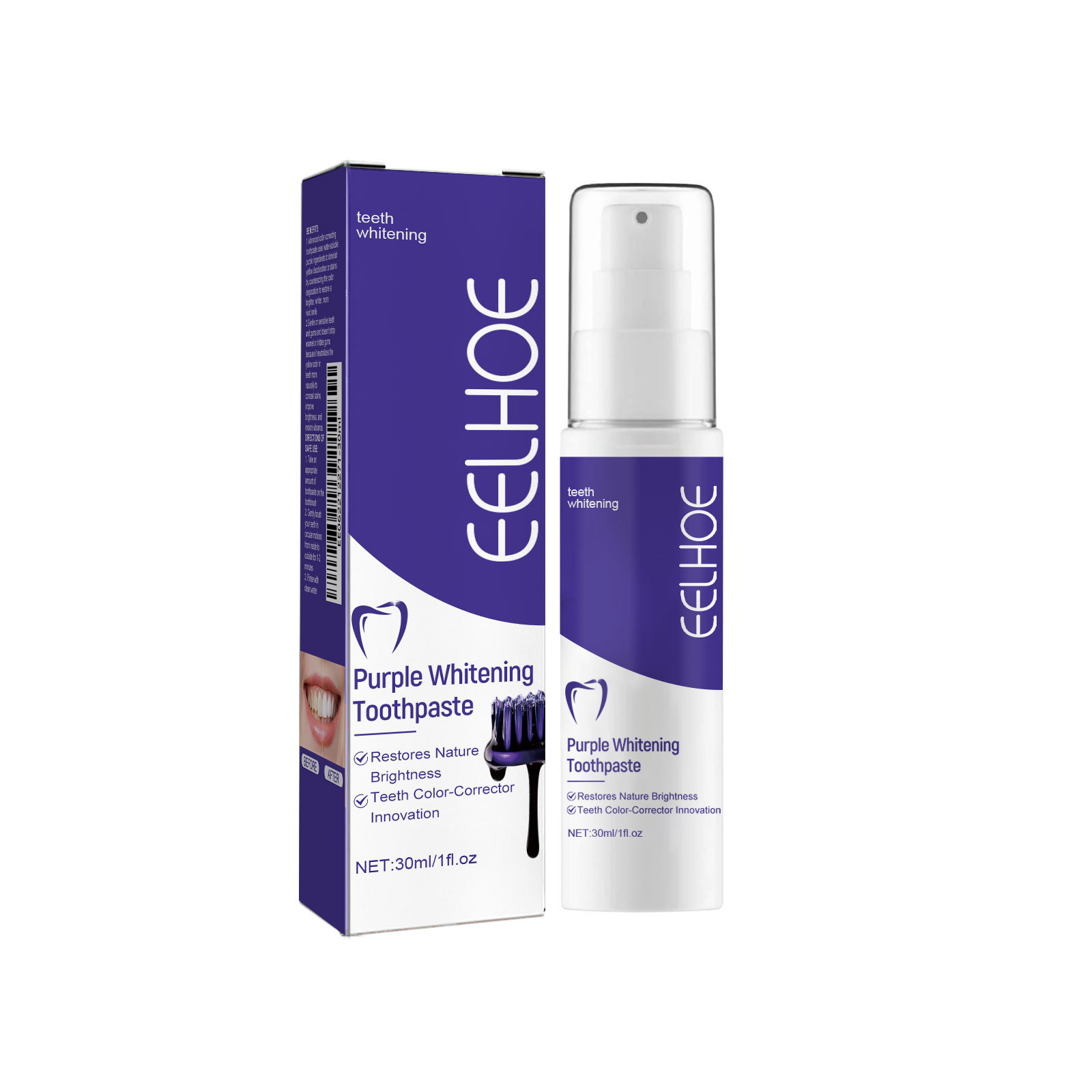 معجون أسنان أرجواني مبيض يزي - مراجعة Teeth Whitening Mousse وسعره